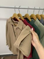 شومیزمانتویی دودکمه دبل فیس_کد974 - Image 7