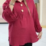 شومیزمانتویی دودکمه دبل فیس_کد974