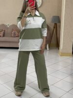 ست نیم زیپ راه راه_کد987