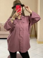 شومیزصوفیا دوجیب استین پاکتی_کد989 - Image 8