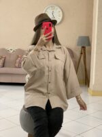 شومیزصوفیا دوجیب استین پاکتی_کد989 - Image 7