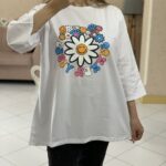 تیشرت لانگ گل_کد1000