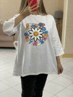 تیشرت لانگ گل_کد1000