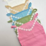 کراپ بندی یقه گیپورطرح گل_کد1016