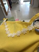 کراپ بندی یقه گیپورطرح گل_کد1016 - Image 3