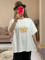 تیشرت باکسی گربه عاشق-کد1027 - Image 3