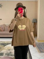 تیشرت باکسی گربه عاشق-کد1027