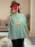 تیشرت باکسی گربه عاشق-کد1027 - Image 8