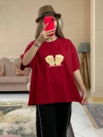 تیشرت باکسی گربه عاشق-کد1027 - Image 9