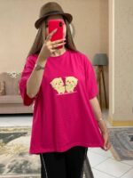 تیشرت باکسی گربه عاشق-کد1027 - Image 6