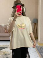 تیشرت باکسی گربه عاشق-کد1027 - Image 5