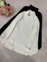 بلوز یقه اسکی فینگر دار فانریپ کرکره کد -1033 - Image 2