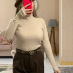 بلوز یقه اسکی فینگر دار فانریپ کرکره کد -1033