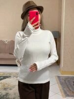 بلوز یقه اسکی فینگر دار فانریپ کرکره کد -1033 - Image 7