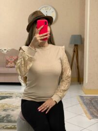 بلوز آستین گیپور_کد1034