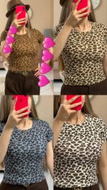 کراپ تیشرت پلنگی_کد1035 - Image 4