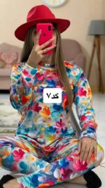 ست بلوز شلوارمخمل سه بعدی_کد848 - Image 11