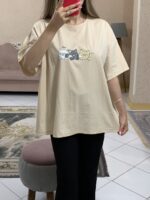 تیشرت باکسی سه گربه_کد1025 - Image 4