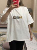 تیشرت باکسی سه گربه_کد1025 - Image 3
