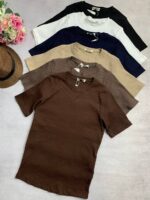 تیشرت پنبه کرکره ای_کد985