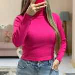 کراپ آستین بلند یقه اسکی_کد1060