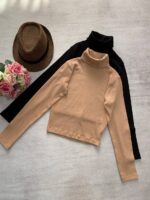 کراپ آستین بلند یقه اسکی_کد1060 - Image 4