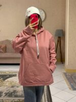 هودی قواره دار ساده کد -1044 - Image 3