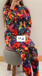 ست بلوز شلوارمخمل سه بعدی_کد848 - Image 4