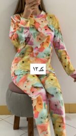 ست بلوز شلوارمخمل سه بعدی_کد848 - Image 6