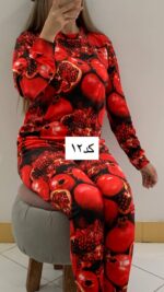 ست بلوز شلوارمخمل سه بعدی_کد848 - Image 2