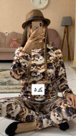 ست بلوز شلوارمخمل سه بعدی_کد848 - Image 7