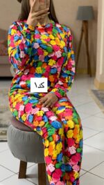 ست بلوز شلوارمخمل سه بعدی_کد848 - Image 8