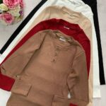 بلوزیقه گرد دکمه نما_کد1046