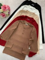 بلوزیقه گرد دکمه نما_کد1046