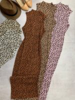 پیراهن حلقه ای یقه ایستاده پلنگی_کد1048 - Image 3