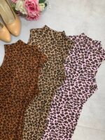 پیراهن حلقه ای یقه ایستاده پلنگی_کد1048 - Image 6