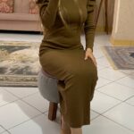 پیراهن ماکسی آستین عروسکی_کد1050