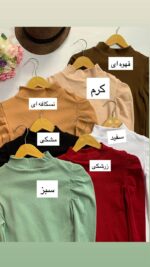 بلوز یقه ایستاده آستین عروسکی_کد1052 - Image 3