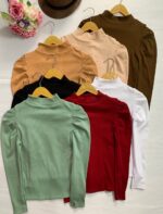 بلوز یقه ایستاده آستین عروسکی_کد1052 - Image 5