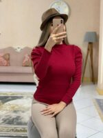 بلوز یقه ایستاده آستین عروسکی_کد1052 - Image 8