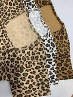 تیشرت پلنگی یقه خشتی_کد1053 - Image 6