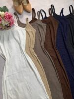پیراهن بندی چاکدارپنبه کرکره ای_کد1057 - Image 3