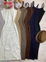 پیراهن بندی چاکدارپنبه کرکره ای_کد1057