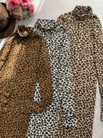 پیراهن ماکسی یقه اسکی آستین فینگری پلنگی_کد1063 - Image 10