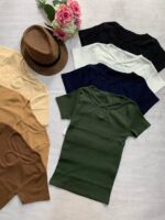 تیشرت یقه ضربدری_کد۱۰۶۵ - Image 5