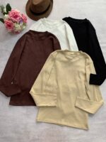 بلوز آستین بلند ساده _کد1067 - Image 2