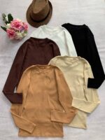 بلوز آستین بلند ساده _کد1067 - Image 4