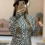 بلوزیقه اسکی فینگردار پلنگی-کد1068