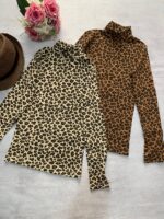 بلوزیقه اسکی فینگردار پلنگی-کد1068 - Image 3