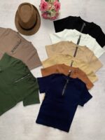 کراپ تیشرت نیم زیپ _کد1072 - Image 5